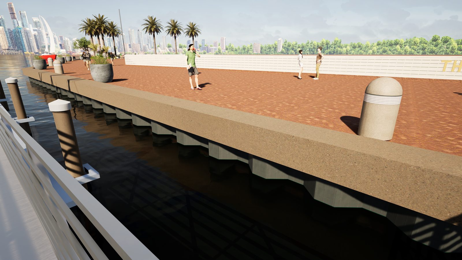 Riverwalk North seawall replacement rendering