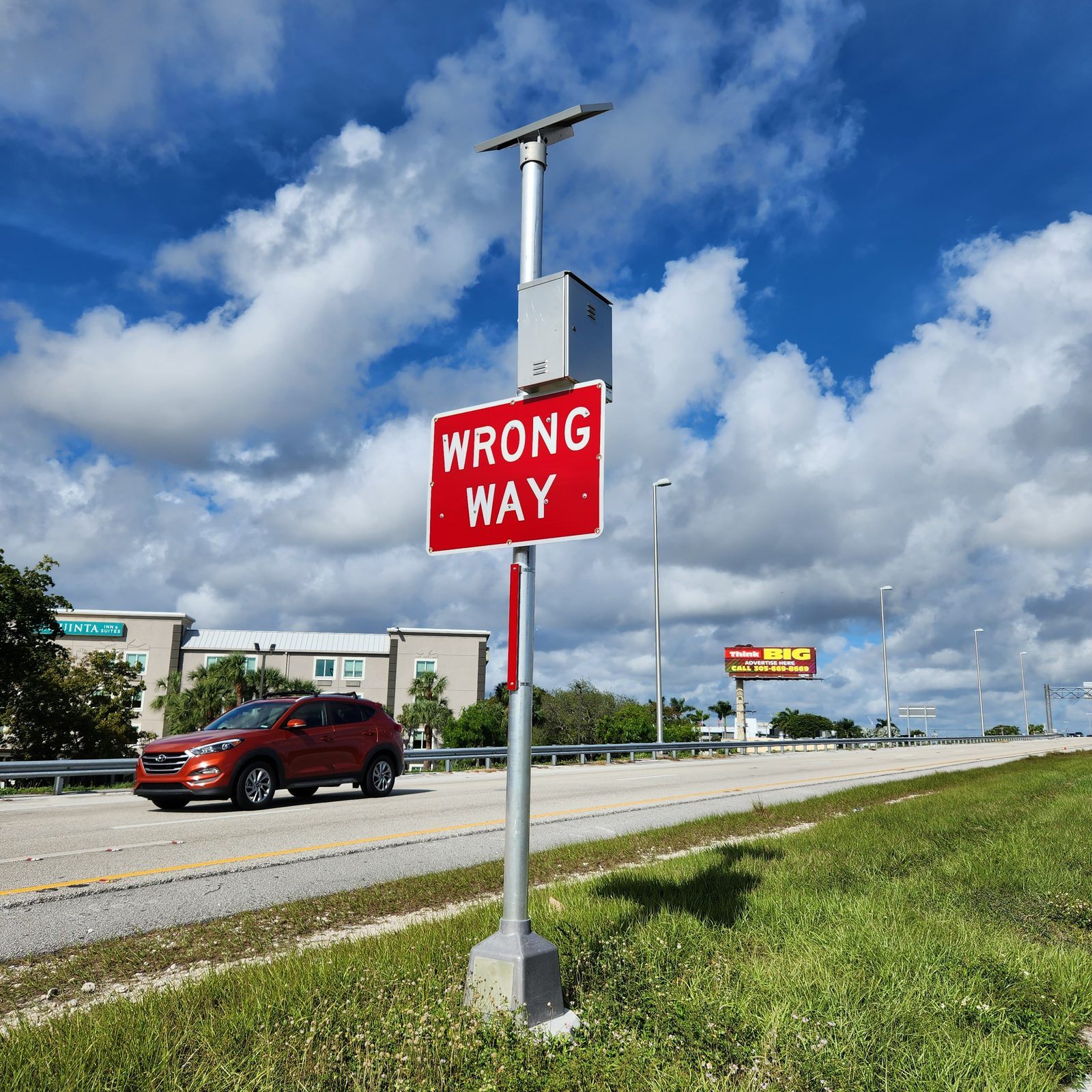 Wrong-way vehicle detection equipment installation